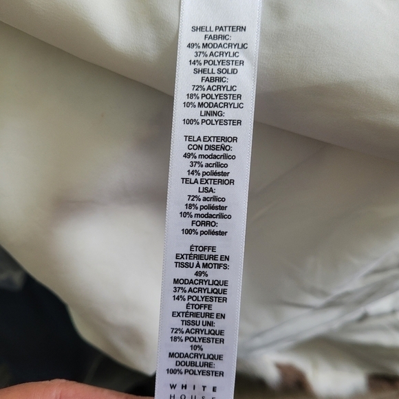 White House Black Market Faux Fur Chevro Striped Vest in brown and white Size SP - Picture 15 of 16